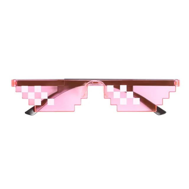 New Thug Life Mosaic Glasses Sunglasses Men Women 8 Bit Coding Pixel Trendy Cool Super Party Funny Vintage Shades Eyewear 4