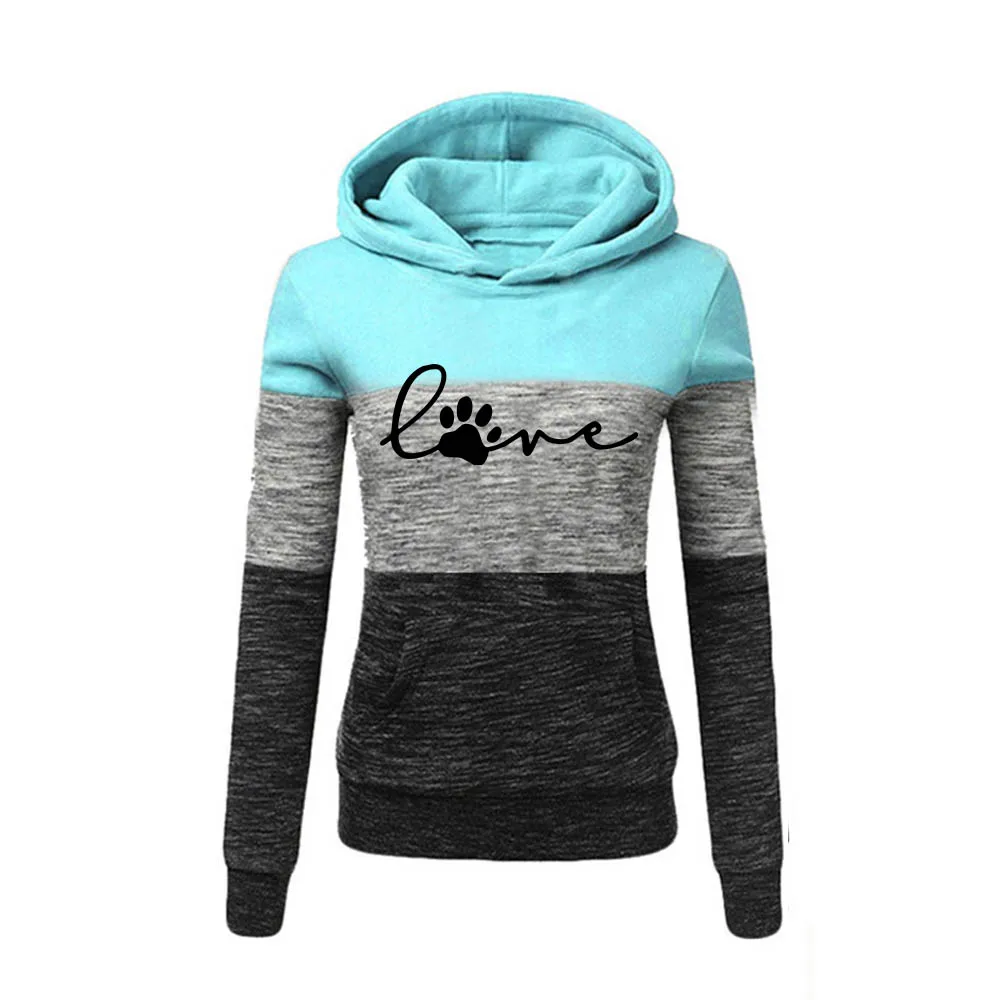 

Women Sweatshirts Printed Hoodies Pocket Long Sleeve Pullovers Hoodies Hot Autumn Winter Loose Hooded Tops