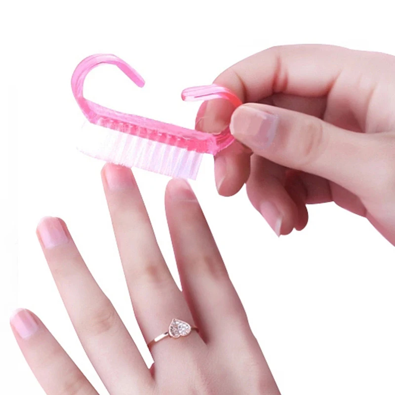 Cepillo de limpieza de uñas, herramienta para limar manicura y pedicura, cepillo para polvo de uñas, 1/2/5/10 Uds.
