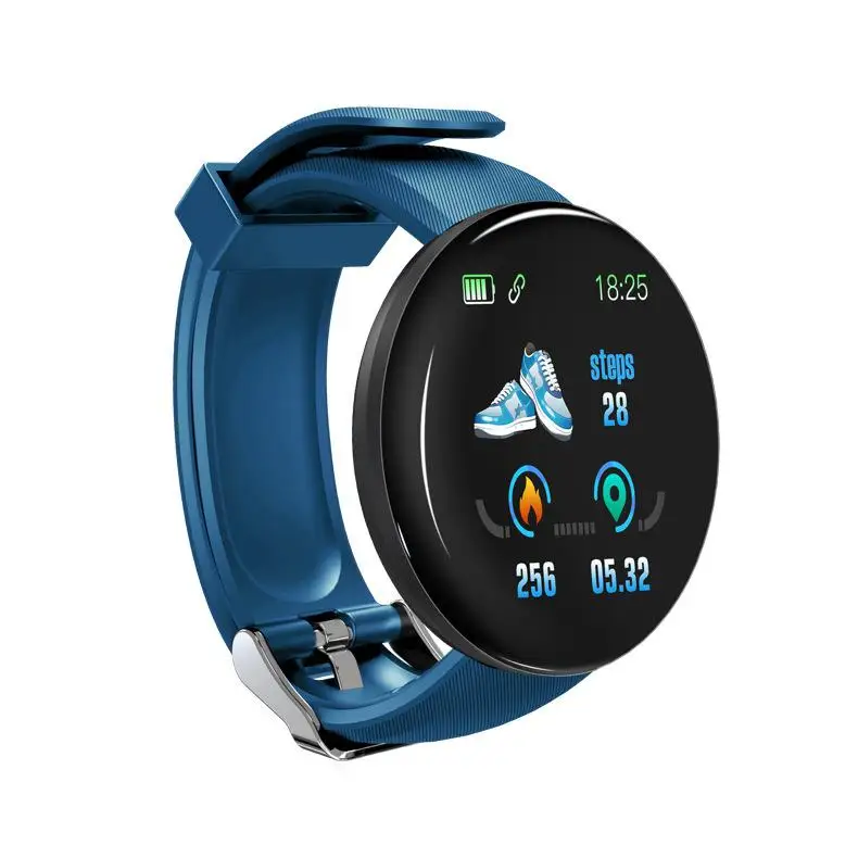 D18 Bluetooth Смарт часы Браслет фитнес трекер сердечного ритма кровяное давление водонепроницаемый спортивный браслет Pk M3 M4 Smartwatch - Цвет: blue