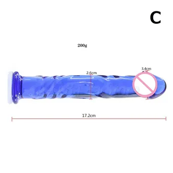 Glass Dildo Realistic Smooth Glass Anal Plug Anal Dildo Buttplug Dilatador Anal Beads Butt Plug Sex Adult Toys For Women Men Gay 5