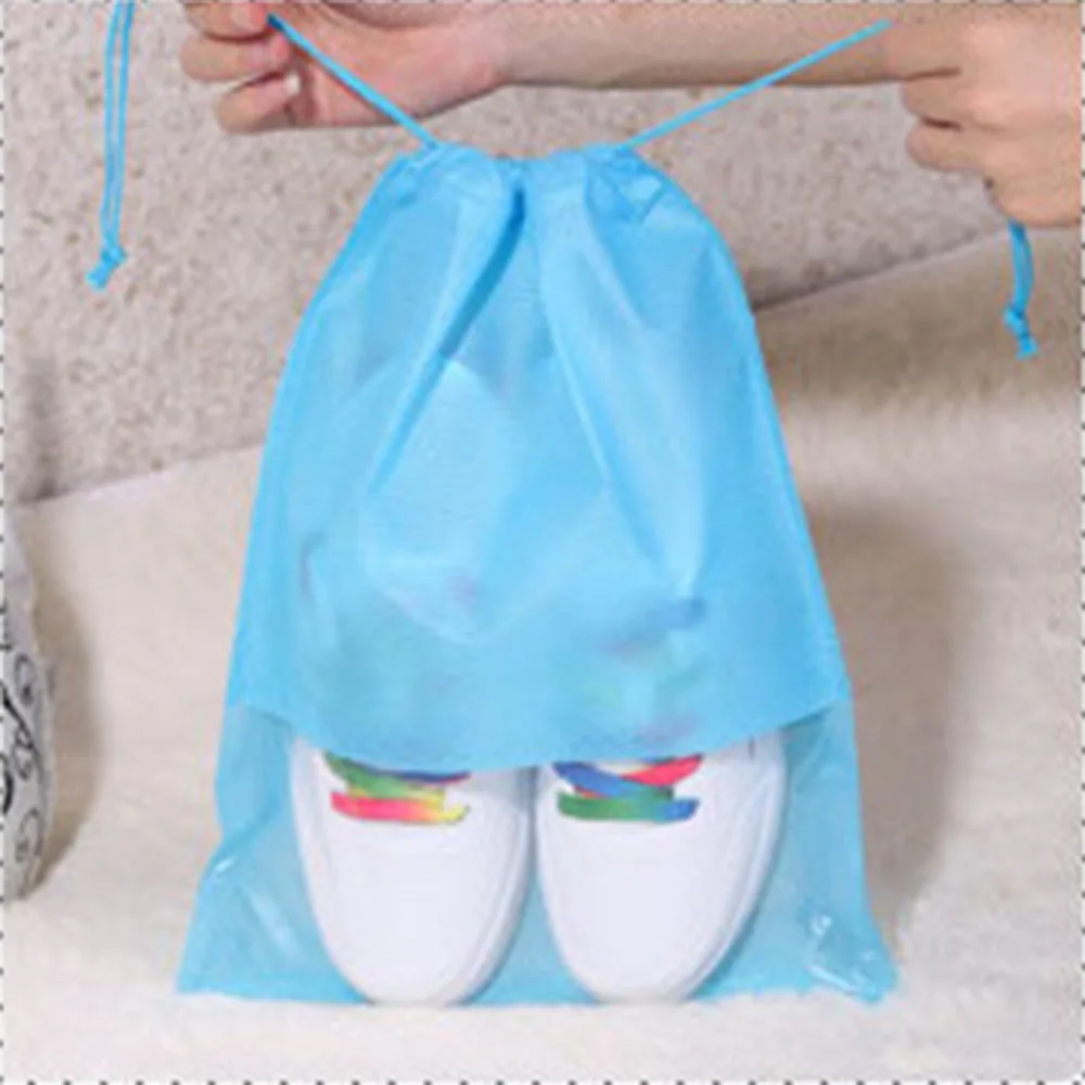 

Hot Sale 1Pc S/L Waterproof Shoes Storage Bag Pouch Portable Travel Organizer Drawstring Bag Cover Non-Woven Laundry Organizer