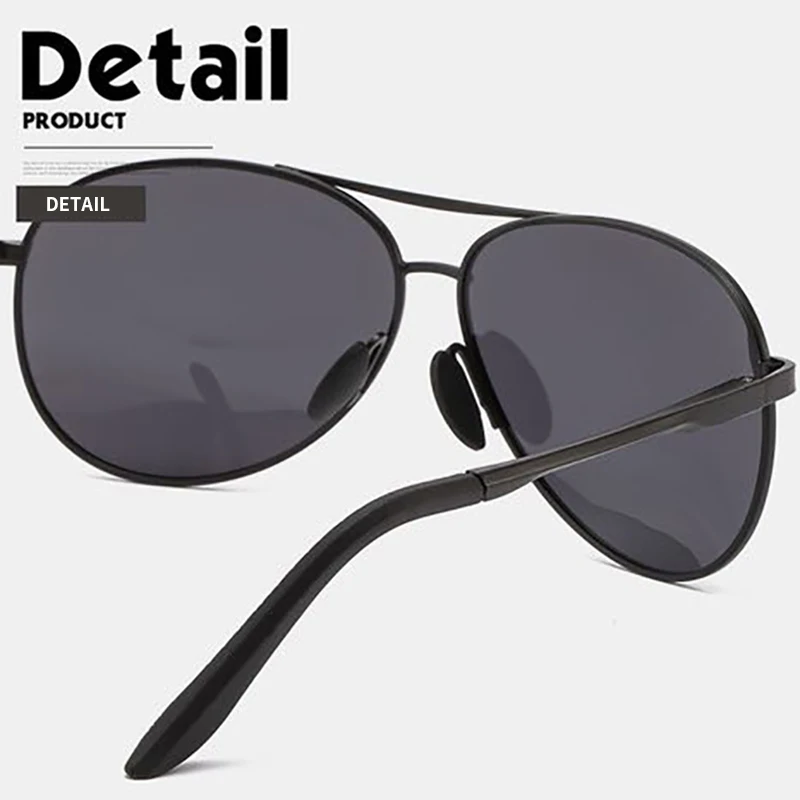 

2019 Fashion Men's Polarized Sunglasses High Quality Luxury Black Driving Glasses Male Metal Alloy Frame Outdoor Glasses