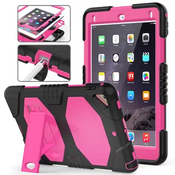 

Heavy Duty Protective Cover For iPad air 2 cases 9.7inch Shockproof Silicone Full Body cover For iPad 5th 6th generation Pro 9.7