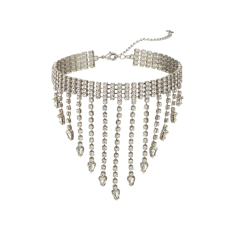 

Luxurious glittering BLING clavicle neck chain female delicate elegant short necklace
