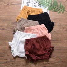 H1082# Summer New Style Baby Bodysuit Pants Solid Color Casual Briefs Large Bottom Shorts Bread Pants