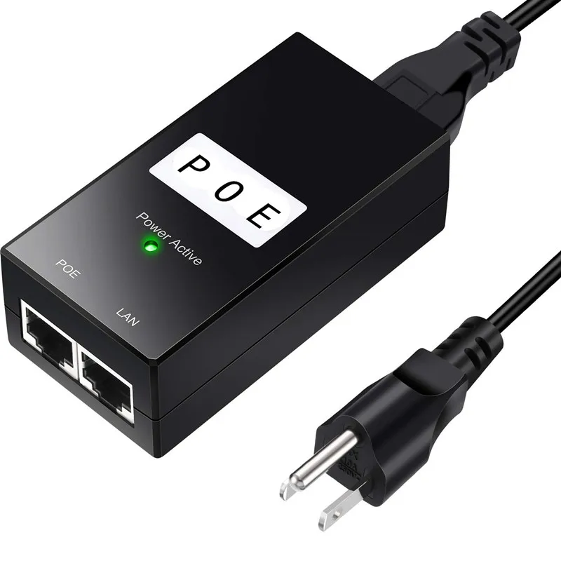 

CCTV Security 48V0.5A POE Adapter POE Injector Ethernet Power for IP Camera PoE Power Supply EU Plug PoE Power Over Ethernet