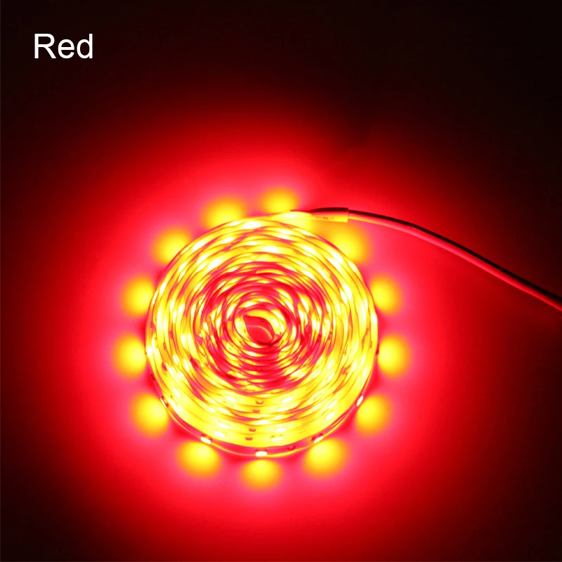 Red 5 м 10 м светодиодный светильник 12 в водонепроницаемый RGB Гибкая Диодная лента с пультом дистанционного управления красный синий теплый белый зеленый - Испускаемый цвет: Red