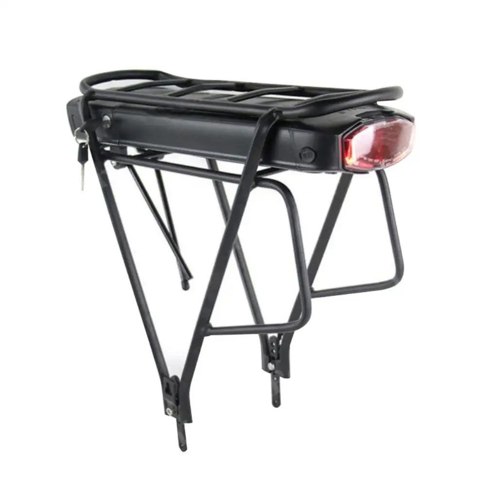 36V 250W MTB E-bike Conversion Kit with Brushless Hub Motor LCD3 Display+36V 10Ah Lithium Battery+Double Layer Luggage Rack