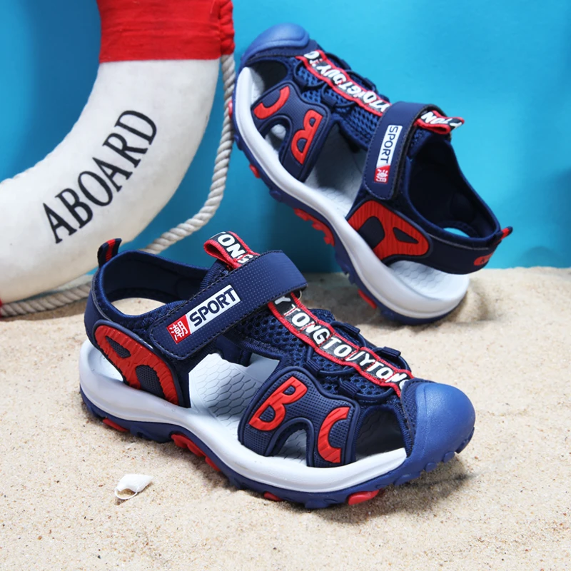 ULKNN Boy Sandals Baby Korean-style Small CHILDREN'S Sandals 2020 Summer New Style Leather BOY'S Sandals Big Virgin