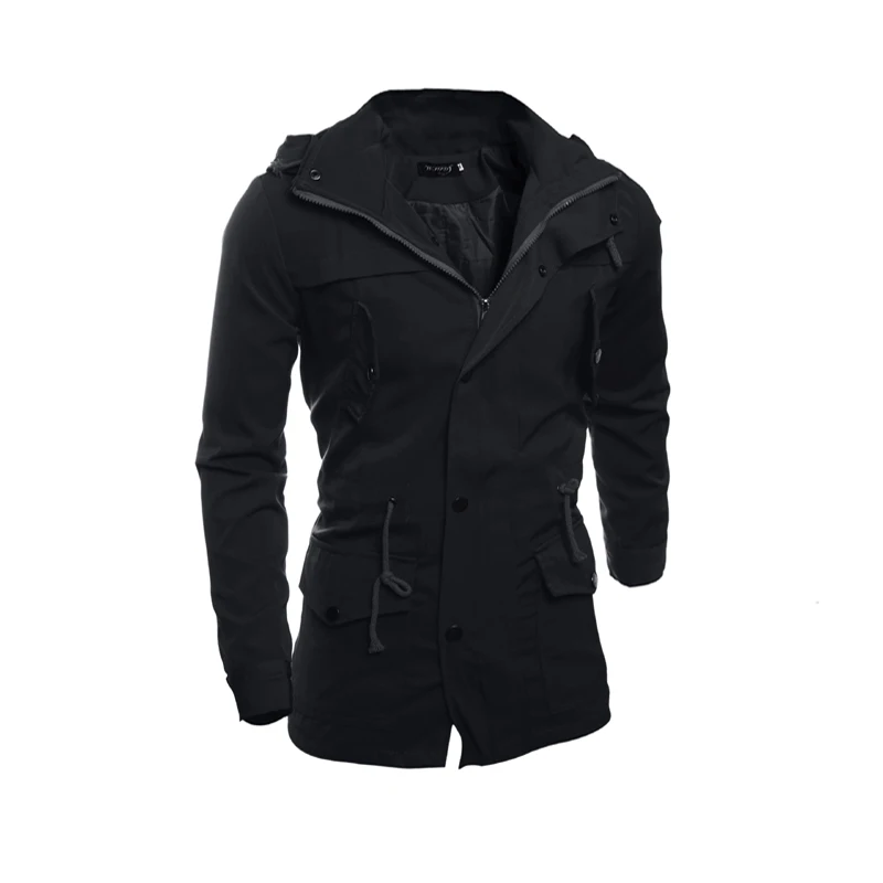 Куртка осень и зима стиль модные товары стоячий воротник с капюшоном Slim Fit Талия обнимает корейский стиль Мужская куртка мода