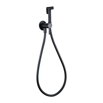 

Manufacturers Wholesale Marketing Black Toilet Hand Held Bidet Sprayer Kit With Hose and Bracket Holder Wall Bathroom Faucet