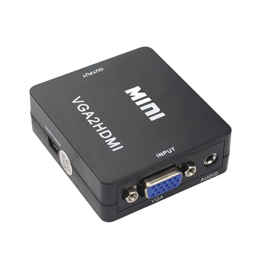 Мини преобразователь из VGA в HDMI VGA2HDMI адаптер VGA в HDMI 1080P зарядный кабель адаптер конвертер для HDTV проектора