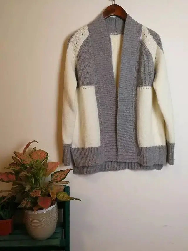 Лаванда DESIGUAL испанский Модный китайский синий и белый кардиган с принтом больше стиля - Цвет: Лаванда