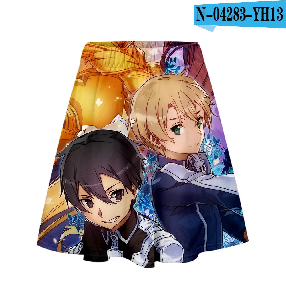 Sword Art онлайн юбка Harajuku Повседневная стиль Harajuku поп меч арт Онлайн Юбки новые сексуальные Kpops женские повседневные юбки - Цвет: Темно-серый