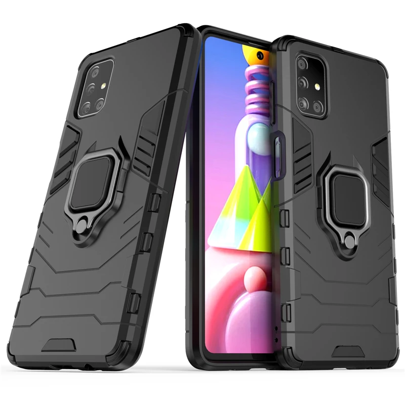

Чехол с магнитным кольцом-держателем для Samsung Galaxy M51, чехол, Жесткий Чехол для Samsung A51, чехол для Samsung A31, A51, A71, S20, FE M31S, M51, чехлы
