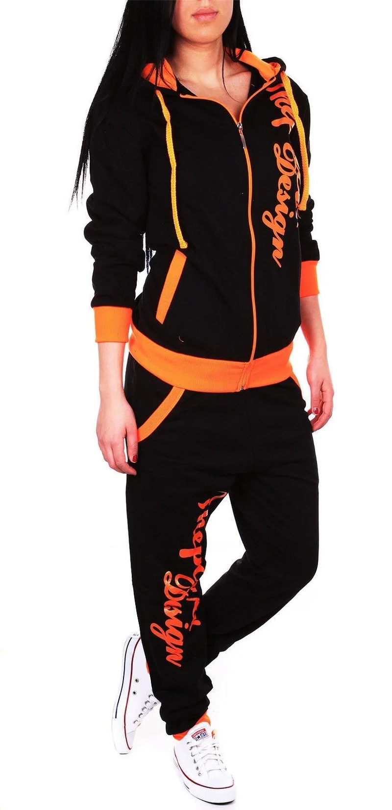 

ZOGAA Autumn Women Tracksuit Spring Casual Long Sleeve Zipper Hooded Jacket Joggers 2 Piece Sets Female Letter Printed Sportsuit