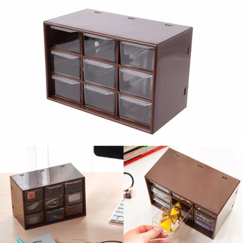 

New 3 Layers Jewelry Storage Box Transparent Earring Jewelry Container Plastic Detachable Storage Box Organizer White/Brown