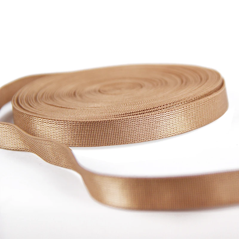 

Skin Color Spandex Material Fitness Bra Elastic Band for Handsewing Underwear of Latin Dance, 11MM Width 10Meters/Lot