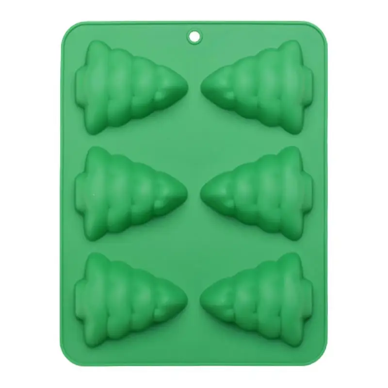 1Pc Christmas Tree Silicone Mold Xmas Mousse Mould Baking Cake Casting Mold afbeelding