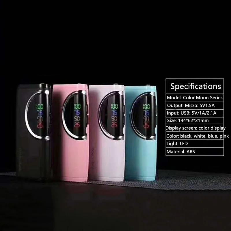 10000 мАч для iphone 11 pro xiaomi mi9 se Powerbank Быстрая Зарядка Внешний аккумулятор светодиодный ЖК-дисплей портативное зарядное устройство