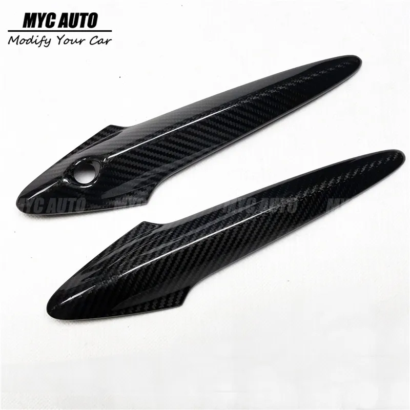 Для Honda Civic FN FK FN2 типа R углеродное волокно наружные дверные ручки крышки Накладка 2006 2007 2008 2009 2010 2011 евро Civic только в том случае - Цвет: With 1 key hole