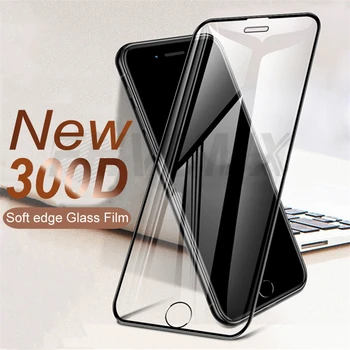 

300D Curved Edge Protective Tempered Glass On The For iPhone 6S 6 7 8 Plus X XR Glass 11 11Pro Xs Max Screen Protector Film Case