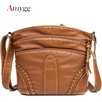 

Multi-pocket Crossbody Bags For Women Sac A Main High Quality Soft PU Leather Women Shoulder Bags Causal Ladies Bag Bolso Mujer