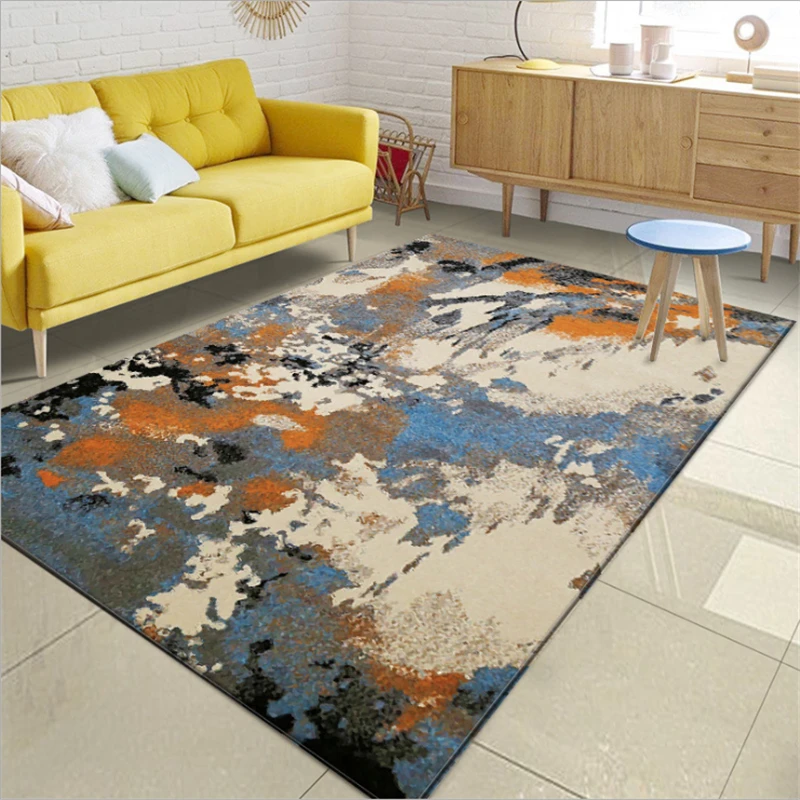Ковер для гостиной в скандинавском стиле с абстрактным рисунком, ковер с китайским рисунком чернил, ковер для детской комнаты, спальни, мягкий коврик для кофейного столика
