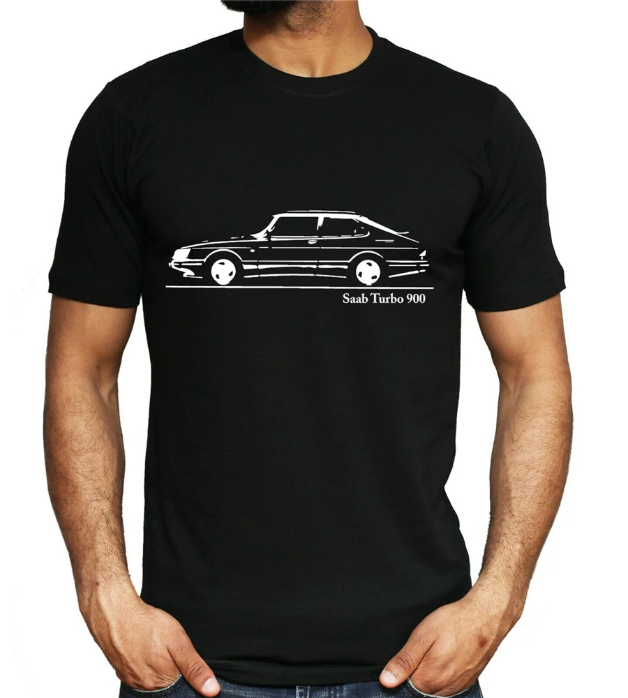 SAAB Turbo 900 T Shirt Classic Retro Vintage Car For Him Mens Top S-3XL Loose Size top ajax Tee | Мужская одежда