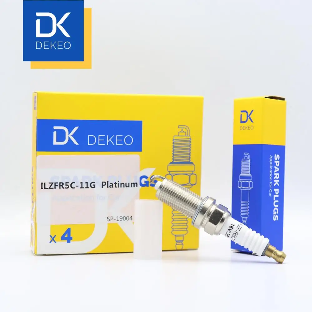DEKEO иридиевая Свеча зажигания для Citroen C1 C2 C3 C4 Picasso I C5 C6 EVASION PEUGEOT 207 307 308 406 407 ILZFR5B 4