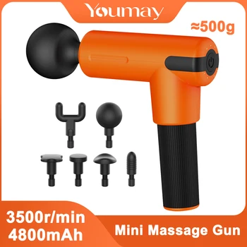 

Youmay Mini Muscle Massage Gun Pocket Deep Tissue Massager Therapy Gun Exercising Muscle Pain Relief Body Shaping Slimming