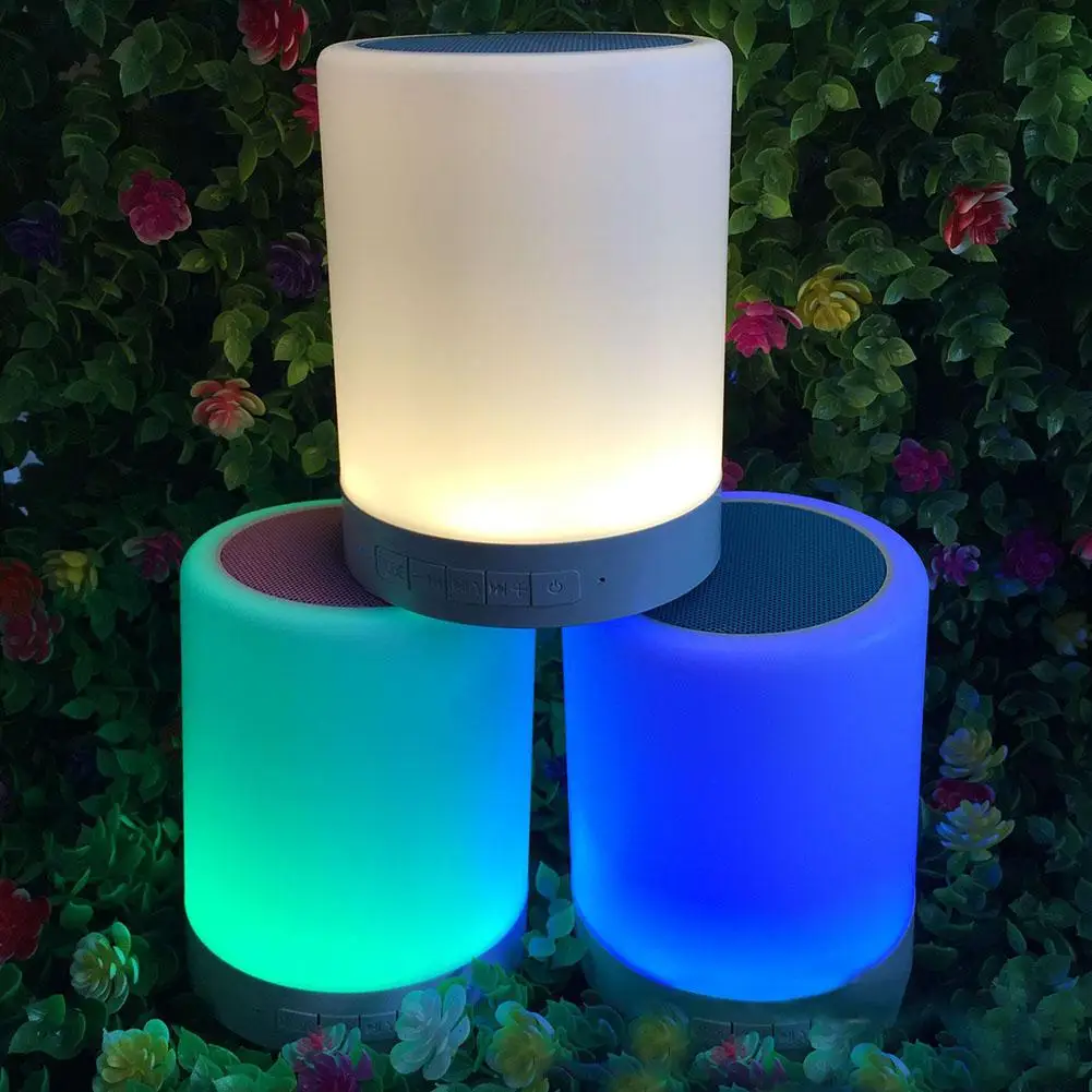 Without screen white 5 в 1 перезаряжаемая портативная прикроватная лампа Tacile настольная лампа Bluetooth динамик музыка USB FM радио Будильник цифровой светодиодный светильник - Испускаемый цвет: Without screen white