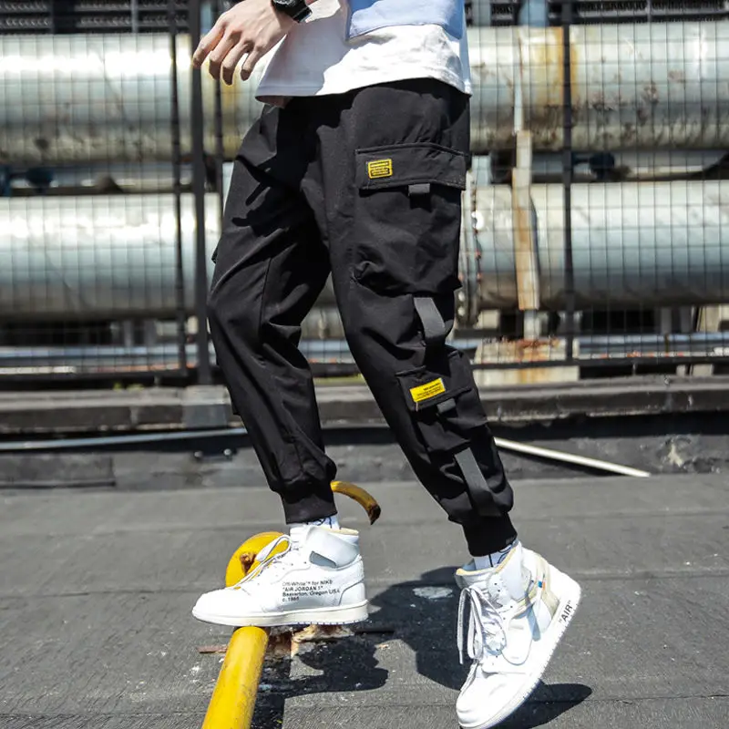 Утолщенные мужские шаровары с несколькими карманами в стиле хип-хоп, брюки, уличные спортивные штаны, мужские повседневные модные брюки-карго для мужчин - Цвет: 6