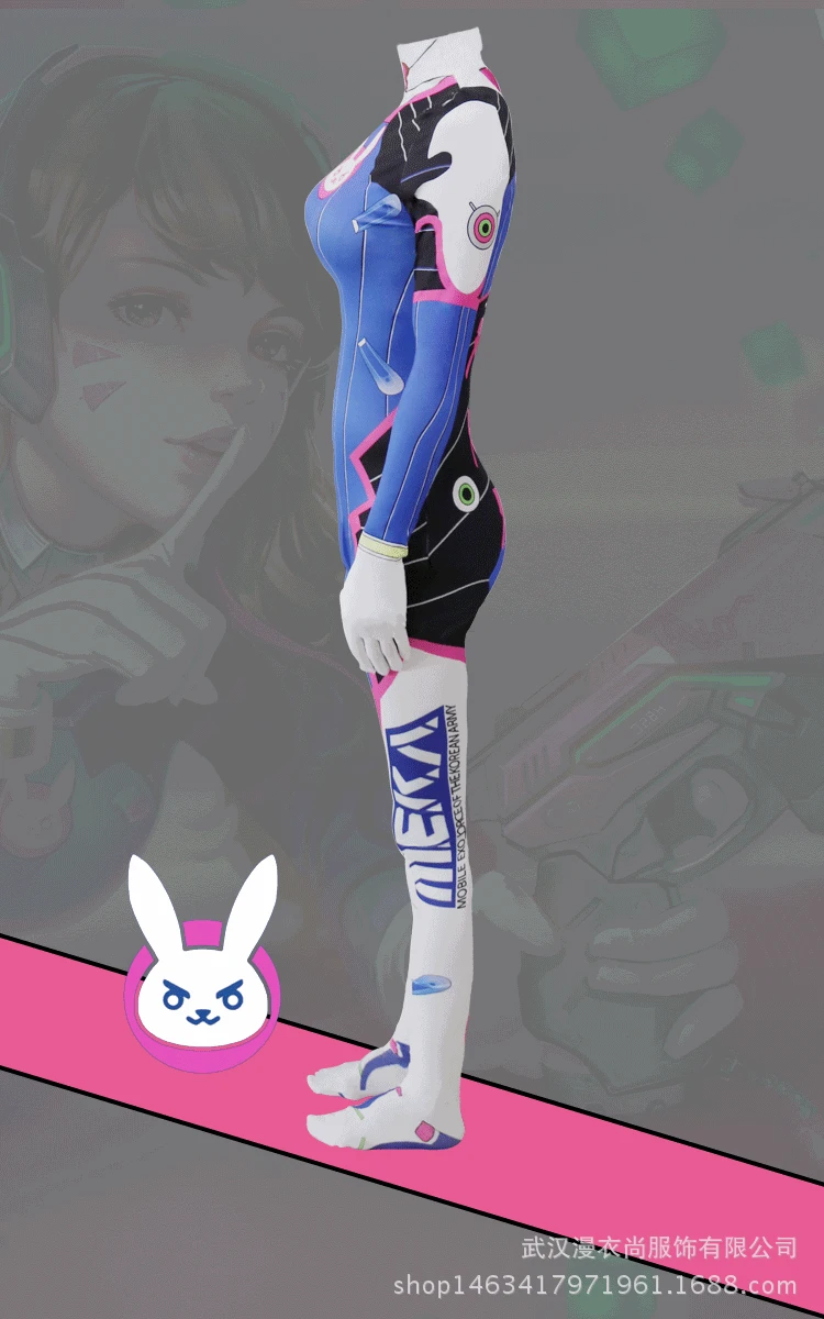 Song Hana Watch Pioneer косплей одежда D. Va Overwatch аниме COS цельная одежда