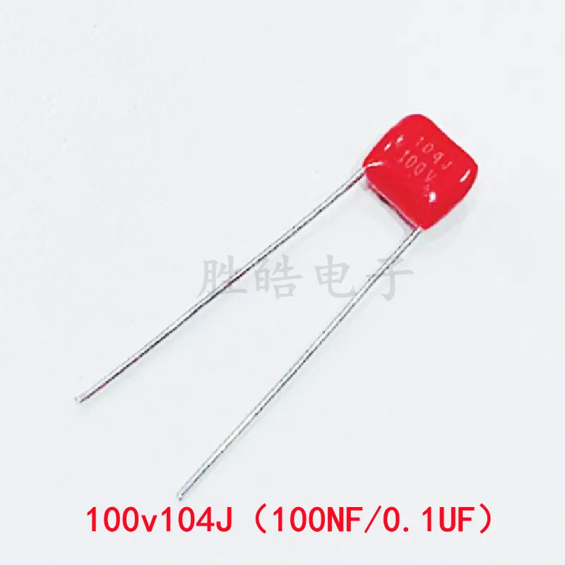 20PCS 100V104J 5% 0.1UF Pitch=5mm 100NF 100V 104 104J CBB Polypropylene Film Capacitor