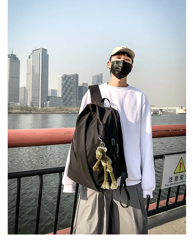 Men Backpack for Laptop 15.6"USB School Fashion Men Travel Backpack Bag Water Proof Backpack Men External USB Charge Bag