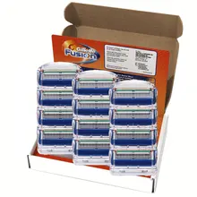 Genuine Gillette Fusion Manual Men's Razor Blade Refills Soft Power Face Care Brands Shaver Blades 12pcs/BOX Genuine Gillette Fusion Manual Men's Razor Blade Refills Soft Power Face Care Brands Shaver Blades 12pcs/BOX