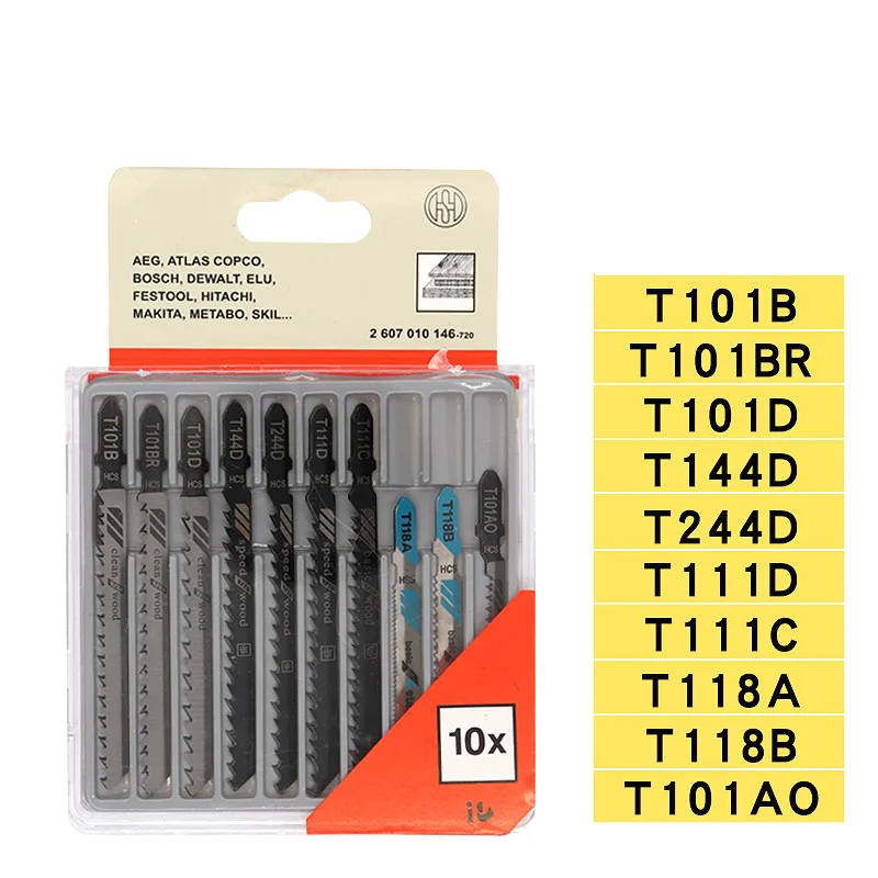 Лезвия для лобзика по дереву пильный диск T111C T111D T144D T244D T344D T118A T127D T101B для Bosch Dewalt Hitachi Makita Festool - Цвет: 10pcs