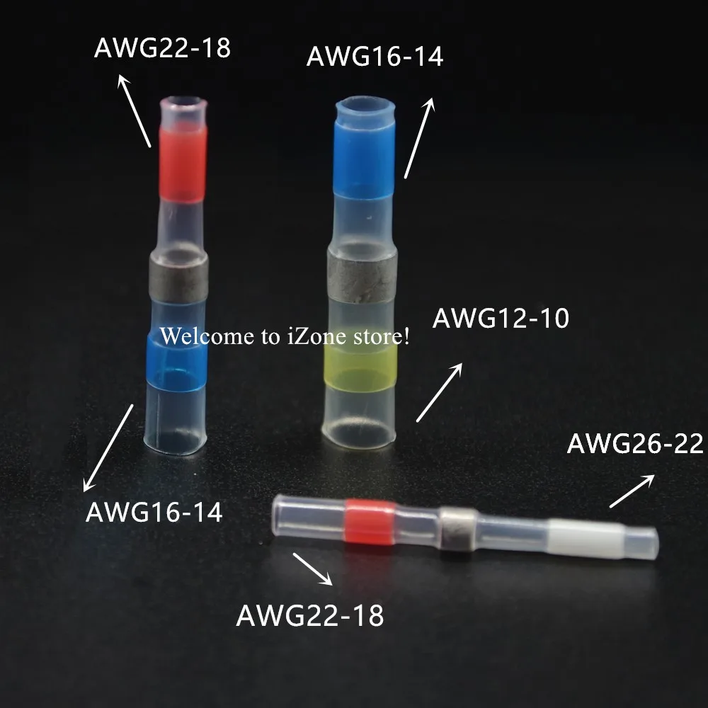10/30/50/100 PCS Шаг вниз термоусадочная припоя рукава Термоусадочные соединители проводов Водонепроницаемый Tinner припоя уплотнительные клеммы комплект