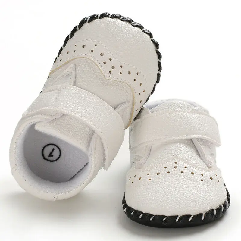 Hot Infant Baby Boy Girl Soft Sole Crib Newborn Leather Non slip Shoes