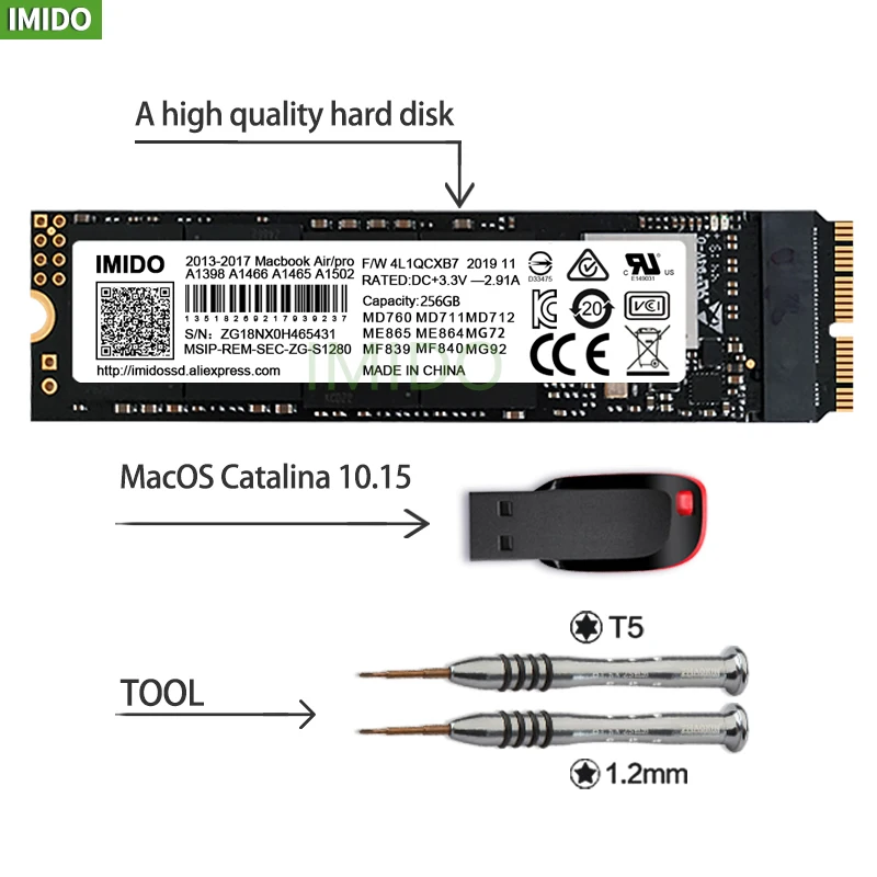 SSD For Macbook Air 2015 1tb 512gb 256gb 2tb 128gb Suitable For Macbook Air A1465 Also Compatible With Model/A1466/A1347/A1398