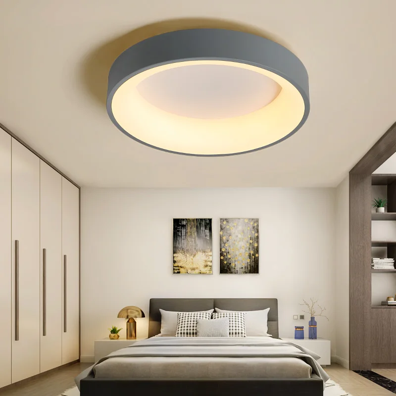 Us 45 0 25 Off Classical Ceiling Lamp Modern Led Ceiling Lights For Living Room Bedroom Study Room Corridor Grey Or White Color Lighting Light On