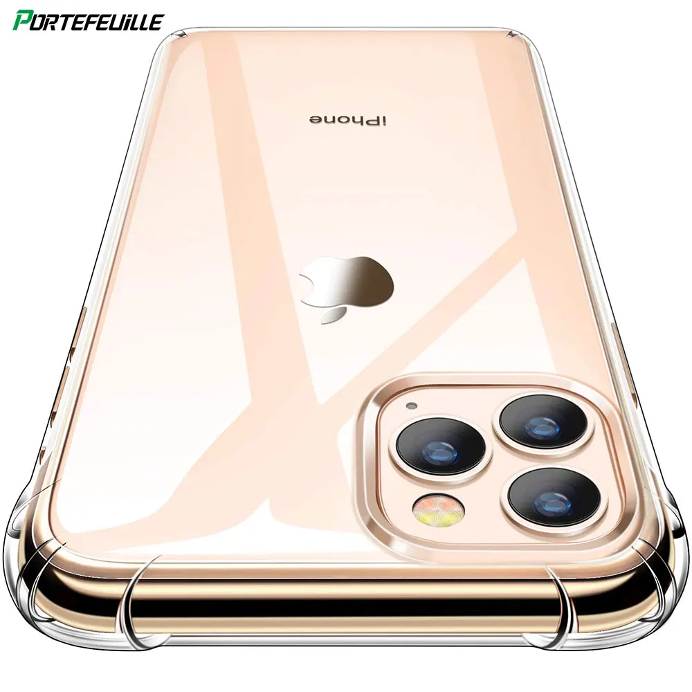 Прозрачный защитный чехол для Apple iPhone 11 Pro Max X XS XR 8 Plus 7 6 6S SE 2020 SE2 прозрачный мягкий