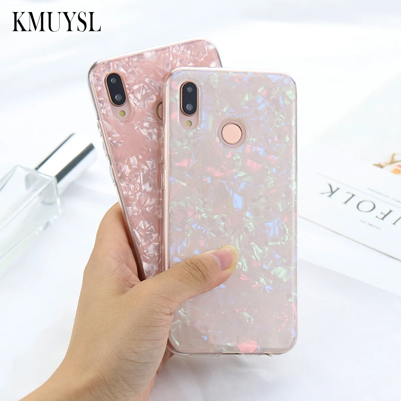 Цветной глиттер для huawei Honor 8X 9X 10i 20i P10 P20 P30 Mate20 Lite рro Y6 Y7 Y9 P Smart Nova 5i 5 Pro раковины крышка