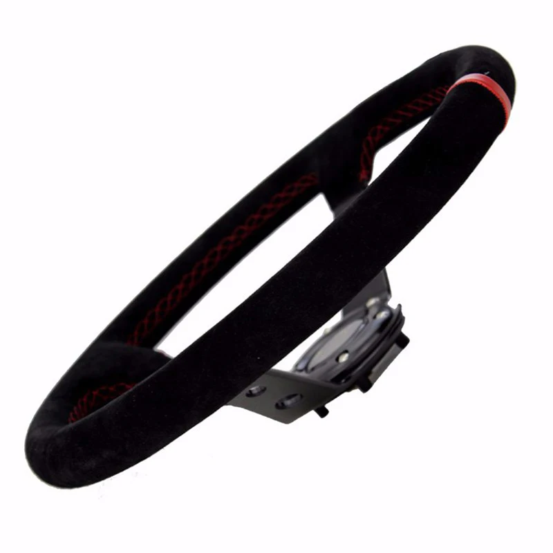 Unversal 14 дюймов 350 мм гоночный автомобиль Руль Deep Corn Дрифтинг Замша Кожа Скольжение-стойкий спортивный руль