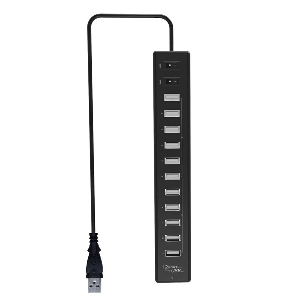 ABKT-A сопротивление двенадцать USB2.0 концентратор, 12-Порты и разъёмы USB высокое Скорость концентратор для Mac, ПК, USB флеш-накопители, зарядка Порты и разъёмы и Другое устройств