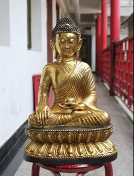 

Tibet Copper bronze Buddhism Tantric Sakyamuni Shakyamuni buddha Statue