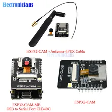 ESP32-CAM-MB Micro USB zu Seriell Port CH340G ESP32-CAM WIFI Bluetooth Bord OV2640 Kamera Modul mit Antenne IPEX Kabel