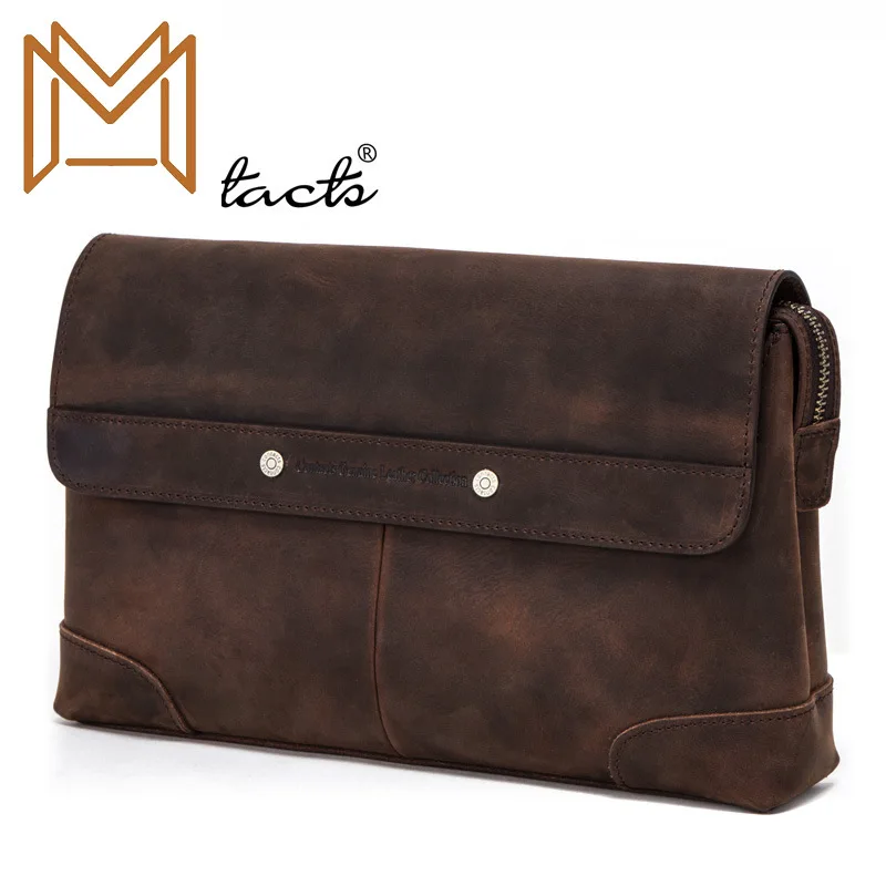 

Black Angel Crazy Horse Leather Man Hand Package More Function Genuine Leather Package